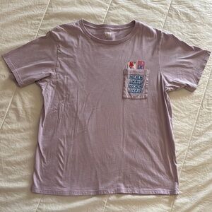 Uniqlo Lavender Graphic Pocket Tee